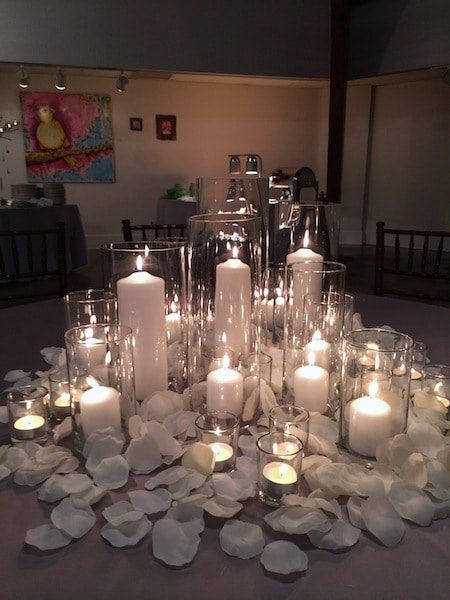 candle cylinder centrepiece