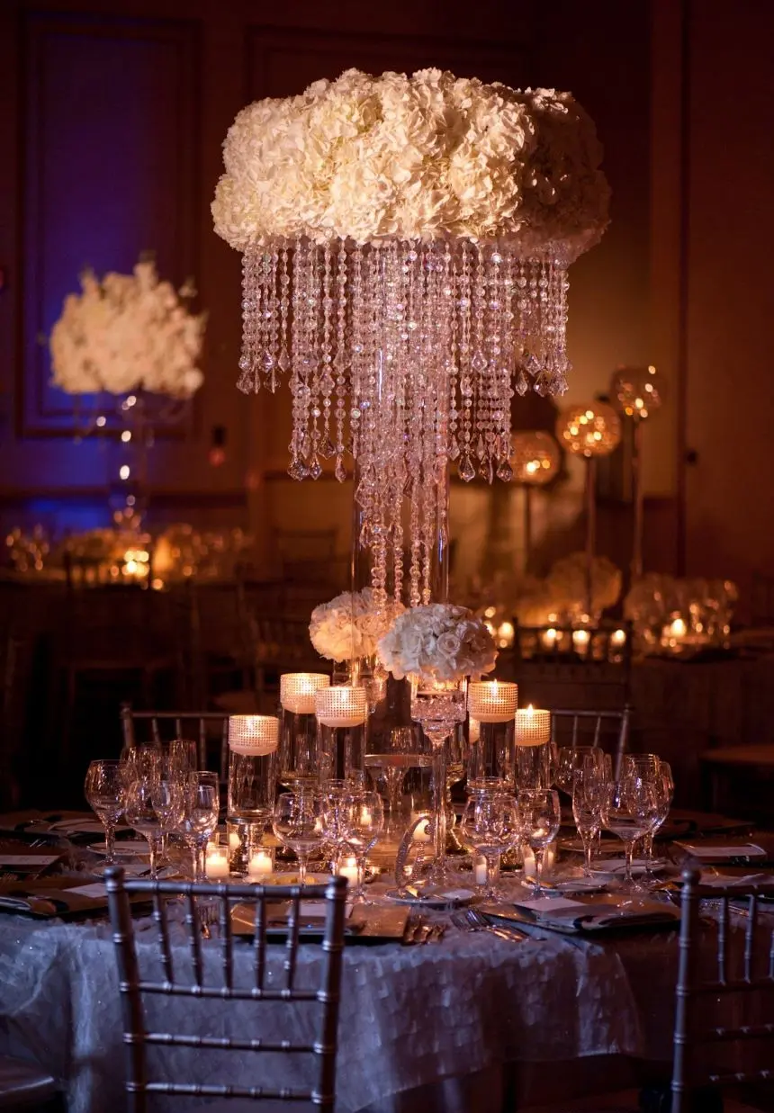 crystal table chandelier