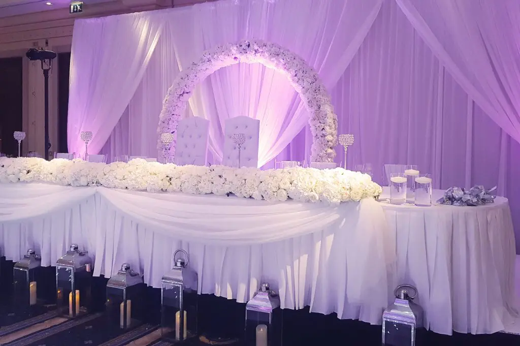 wedding backdrop drape arch