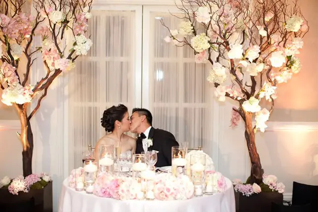 luxury wedding sweetheart table