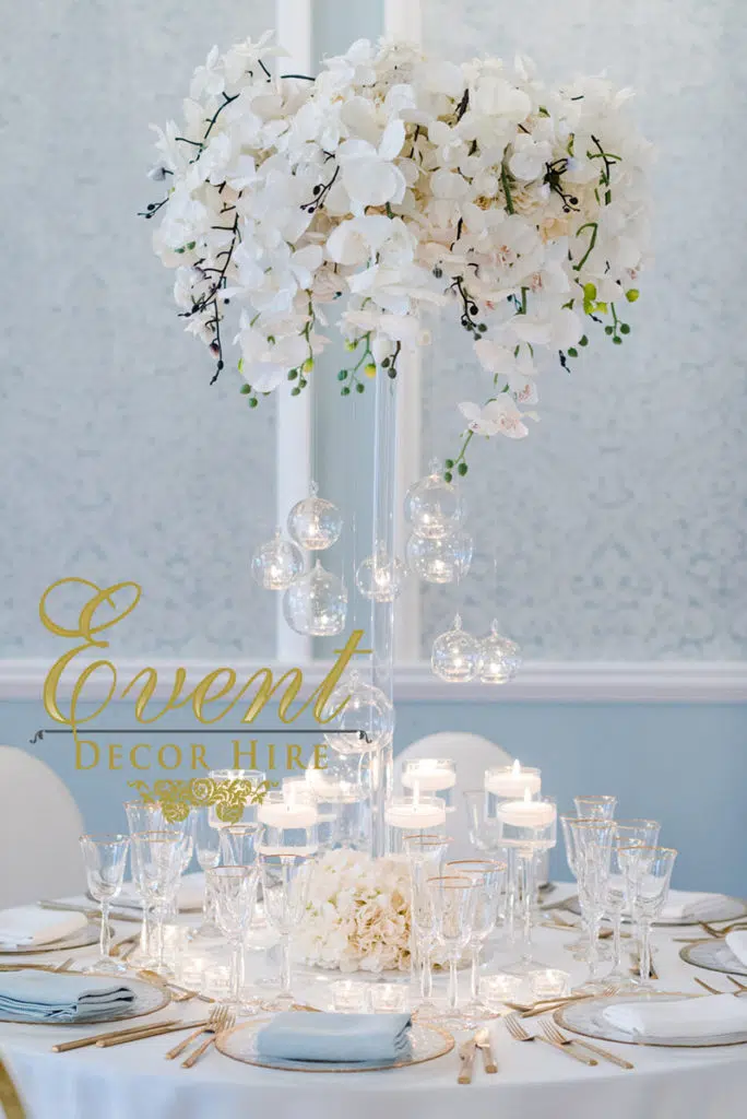 orchid centrepiece wedding