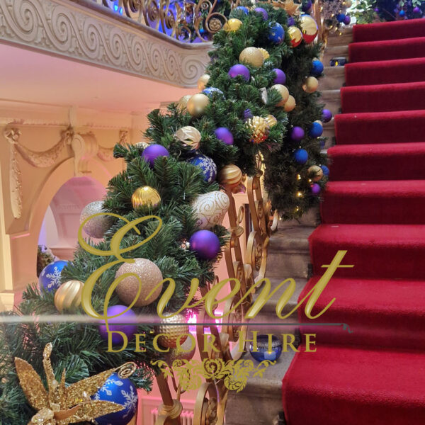 christmas garland staircase